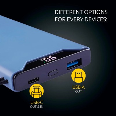 Intenso Powerbank F10000 Azul - Batería Externa 10000 mAh carga