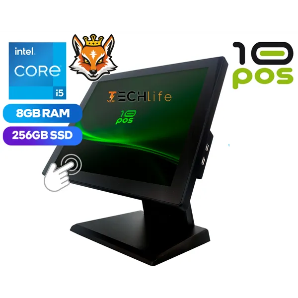 10Pos 10T-15 TPV Comercio 15" Táctil Intel Core i5 8GB 256GB SSD Sin Windows