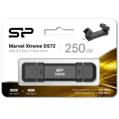 Silicon Power DS72 SSD 250GB Memoria USB-C + USB-A