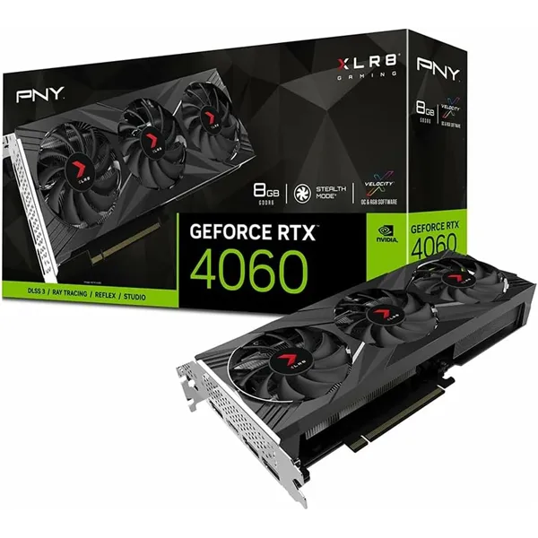 PNY GeForce RTX 4060 8GB XLR8 ARGB Gaming Verto Triple Fan GDDR6X