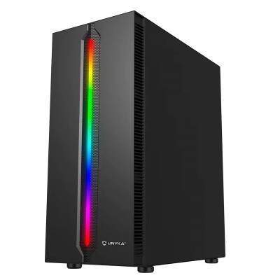 UNYKAch Armor Lumina Caja Gaming ATX Negra, Frontal ARGB y