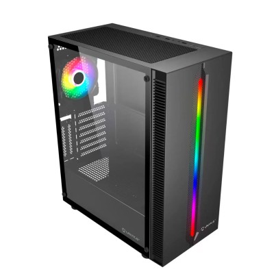 UNYKAch Armor Lumina Caja Gaming ATX Negra, Frontal ARGB y