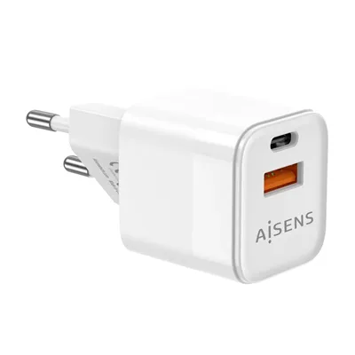 Cargador Gan de Pared Aisens ASCH-30W2P004-W/ 1xUSB Tipo-C/