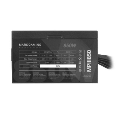 Mars gaming psu mpiii 850w, 85% ef, smd silent