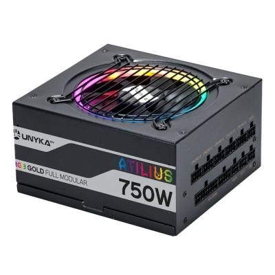 Fuente De Alimentación Unyka Atilius Rgb Atx 750w Black