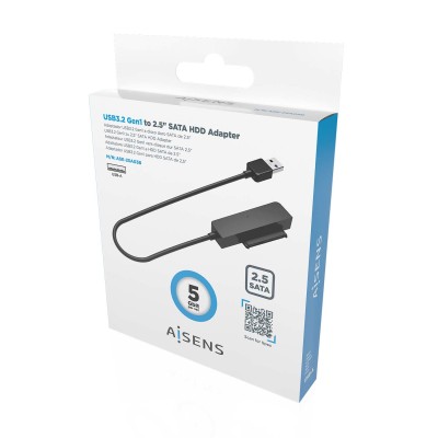 Adaptador para Discos Duros 2.5' Aisens ASE-25A03B/ USB Macho -