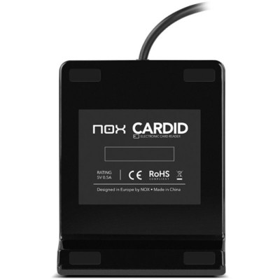 Lector de DNI y Tarjetas Nox Card ID/ Negro