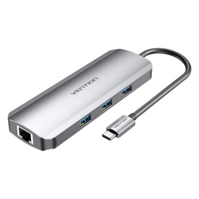 Docking USB Tipo-C Vention TOLHB/ 1xHDMI/ 3xUSB/ 1xUSB Tipo-C