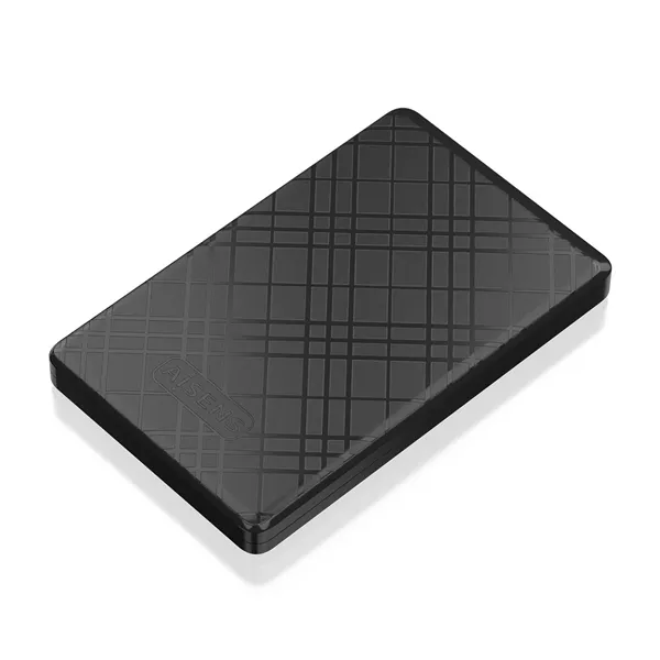 Aisens ASE-2522B Caja Externa Click GO para Disco Duro de 2.5' de 9.5mm USB 3.1 Sin tornillos, negro