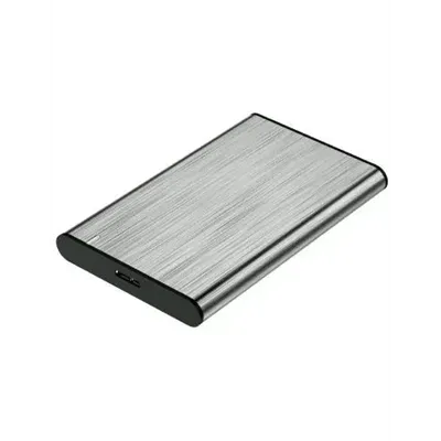 Aisens ASE-2525GR Caja externa de aluminio Gris/Plata para