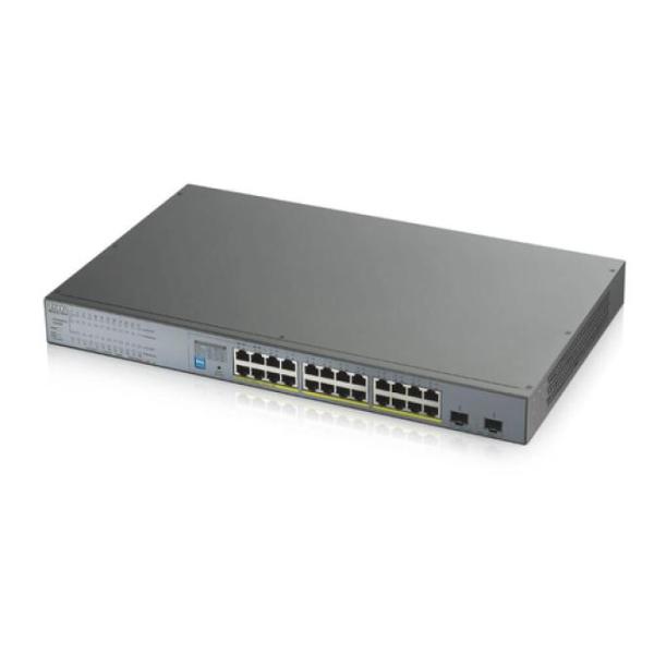 Zyxel GS1300-26HP-EU0101F switch No administrado Gigabit Ethernet (10/100/1000) Energía sobre Ethernet (PoE) Gris