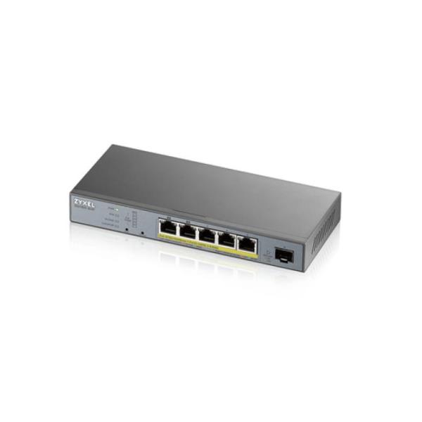 Zyxel GS1350-6HP-EU0101F switch Gestionado L2 Gigabit Ethernet (10/100/1000) Energía sobre Ethernet (PoE) Gris