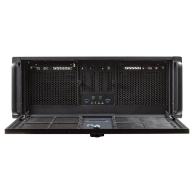 Caja Rack 19" Unykach Uk51918 4u Atx Color Plata Negro 3 Bahias