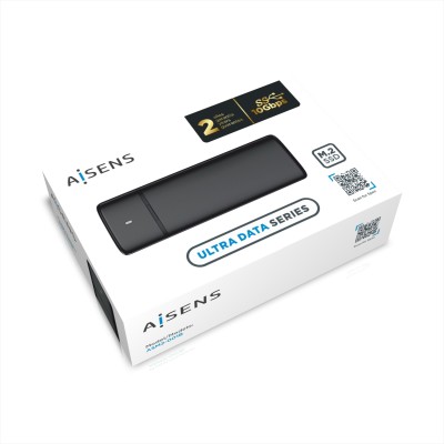 Aisens ASM2-001B Caja externa Negra para SSD M.2 SATA/NVME a