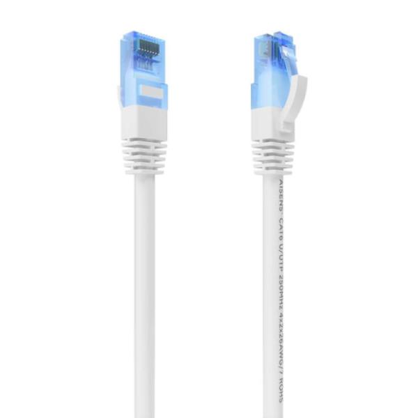 AISENS Cable De Red Latiguillo RJ45 Cat.6 UTP AWG26 CCA, Blanco, 10 m