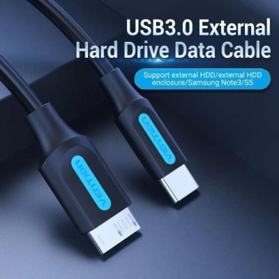 Cable USB 3.0 Vention CQABD/ microUSB Macho - USB Tipo-C Macho/