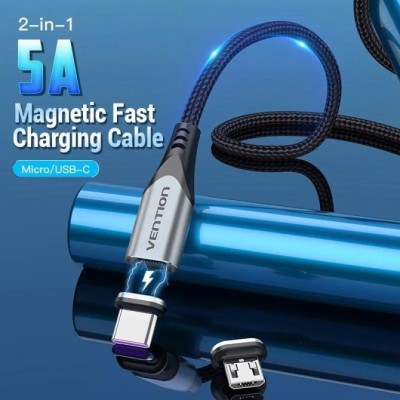 Cable USB 2.0 Vention CQNHG/ USB Macho/ MicroUSB Macho - USB