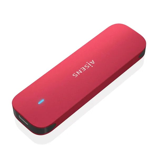 Aisens ASM2-027RED Caja Externa serie ULTRA Slim Rojo para SSD M.2 NVMe (NO soporta SSD SATA M.2) a USB-C