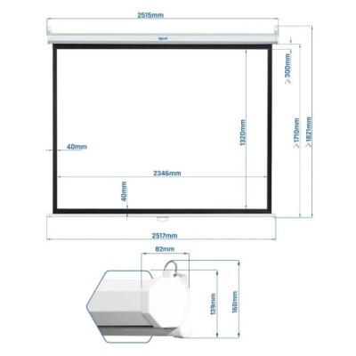 Iggual pantalla manual 16:9 106" 234x131 cm