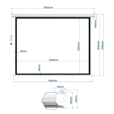 Iggual pack 5 x pantalla 106" 16:9 234x131 eléctri