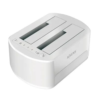 Aisens ASDS-D02W Docking Station Blanco de Doble Bahia para