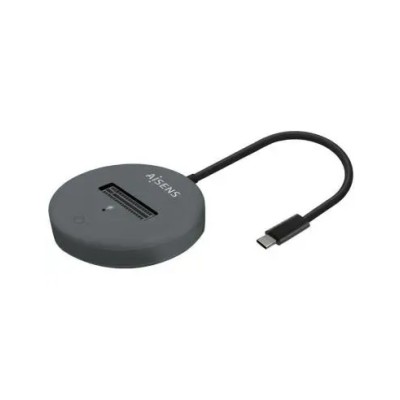 Aisens ASUC-M2D014-GR Mini Docking USB-C redondo para disco SSD