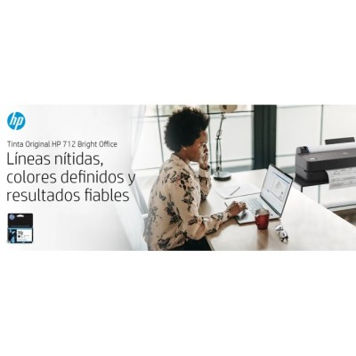 HP 712 Negro 3ED70A - Cartucho de Tinta Original