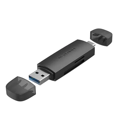 Lector de Tarjetas Externo Vention CLKB0/ USB 3.0 y USB Tipo-C