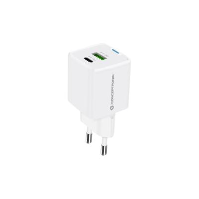 Cargador De Pared Conceptronic Usb-c X1 Usb-ax1 Quickcharge 3.0