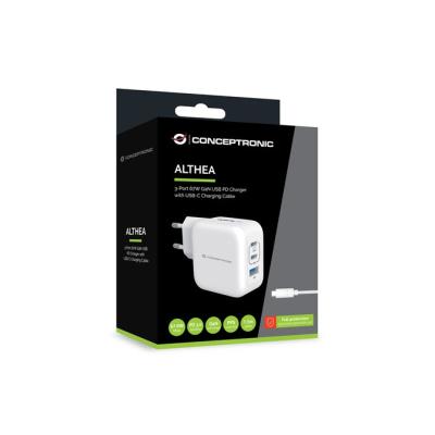 Cargador De Pared Conceptronic Usb-c X2 Usb-ax1 Quickcharge 3.0