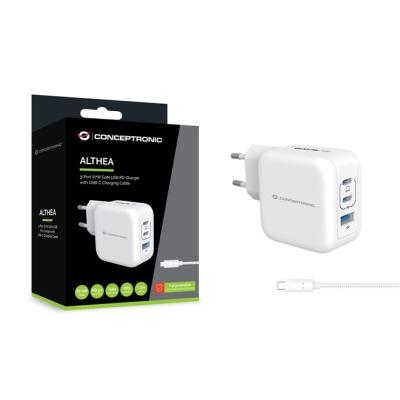 Cargador De Pared Conceptronic Usb-c X2 Usb-ax1 Quickcharge 3.0