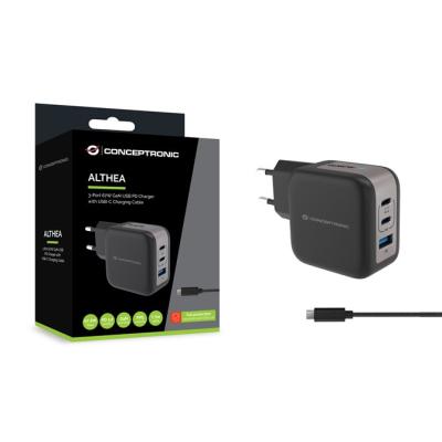 Cargador De Pared Conceptronic Usb-c X2 Usb-ax1 Quickcharge 3.0