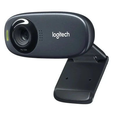 Logitech C310 Webcam HD 1 MP4/USB Hangouts Webex Negra