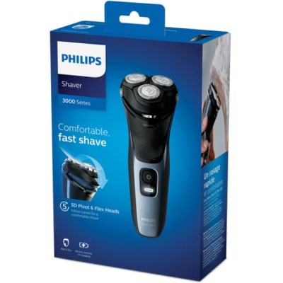 Afeitadora Philips S3133/51 3 Cabezales Pivotantes 5d Uso En