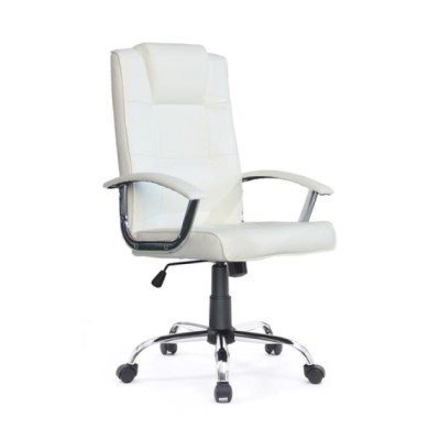 Silla De Oficina Ergonomica Equip Color Blanco Recubrimiento Pu