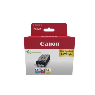 Cartucho de Tinta Original Canon CLI-521 Multipack/ Cian/