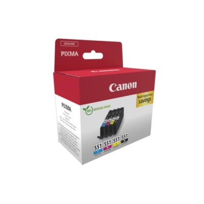 Cartucho de Tinta Original Canon CLI-551 Multipack/ Cian/