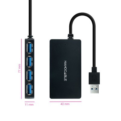 Hub USB 3.0 Nanocable 10.16.4403/ 4xUSB