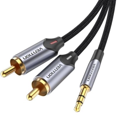 Cable Audio Vention BCNBK/ 2x RCA Macho - Jack 3.5 Macho/ 8m/