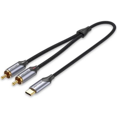 Cable Conversor Vention BGUHG/ 2x RCA Macho - USB Tipo-C Macho/