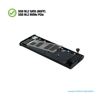 Caja Externa para Disco SSD M.2 NVMe TooQ TQE-2222B/ USB 3.1