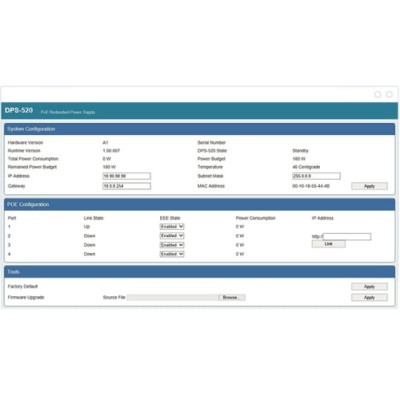 D-Link DPS-520 adaptador e inyector de PoE Ethernet rápido