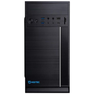 Hiditec Q5 PRO Torre Micro ATX Negra, Lector tarjetas y USB-C