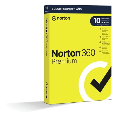 Norton 360 Premium 2024 | 10 Dispositivos + 75GB Nube PC/Mac |