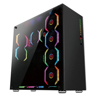 Caja Atx Semitorre Gaming Talius Avalon Cristal Templado 4fan