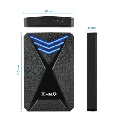 Caja Externa Gaming para Disco Duro de 2.5' TooQ TQE-2550BL/