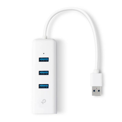 Hub USB 3.0 TP-Link UE330/ 3xUSB/ 1xRJ45/ Blanco