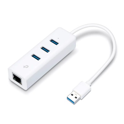 Hub USB 3.0 TP-Link UE330/ 3xUSB/ 1xRJ45/ Blanco