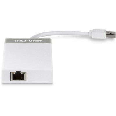 Hub USB 3.0 Trendnet TU3-ETGH3/ 3xUSB/ 1xRJ45/ Blanco y Gris