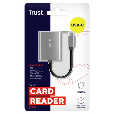 Lector de Tarjetas Externo Trust Dalyx/ USB Tipo-C